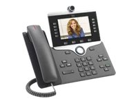 Cisco IP Phone 8865NR - Visiophone IP - avec appareil photo numérique - SIP, SDP - 5 lignes - Charbon - remanufacturé - Conformité TAA CP-8865NR-K9-RF