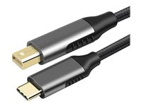 DLH - Câble adaptateur - USB-C (M) pour Mini DisplayPort (M) - 1.8 m - support pour 4K60Hz - noir DY-TU4733